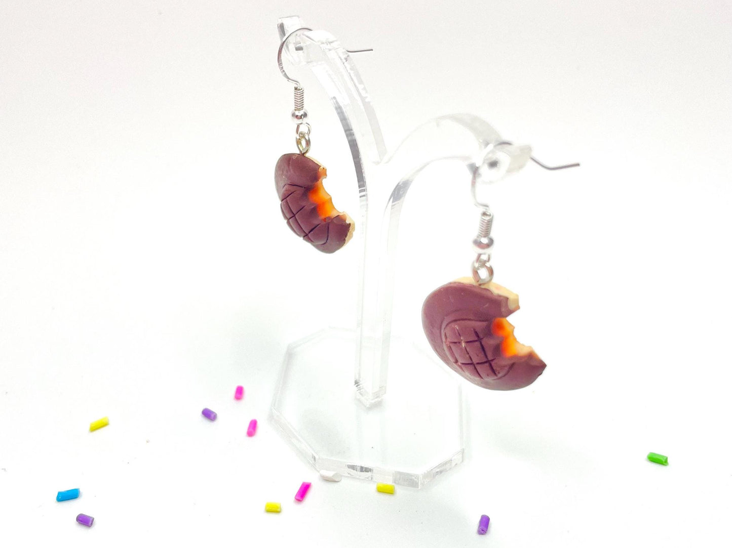 Sterling Silver Jaffa Cake Earrings