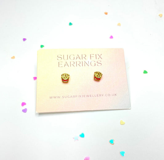 French Fries Mini Stud Earrings