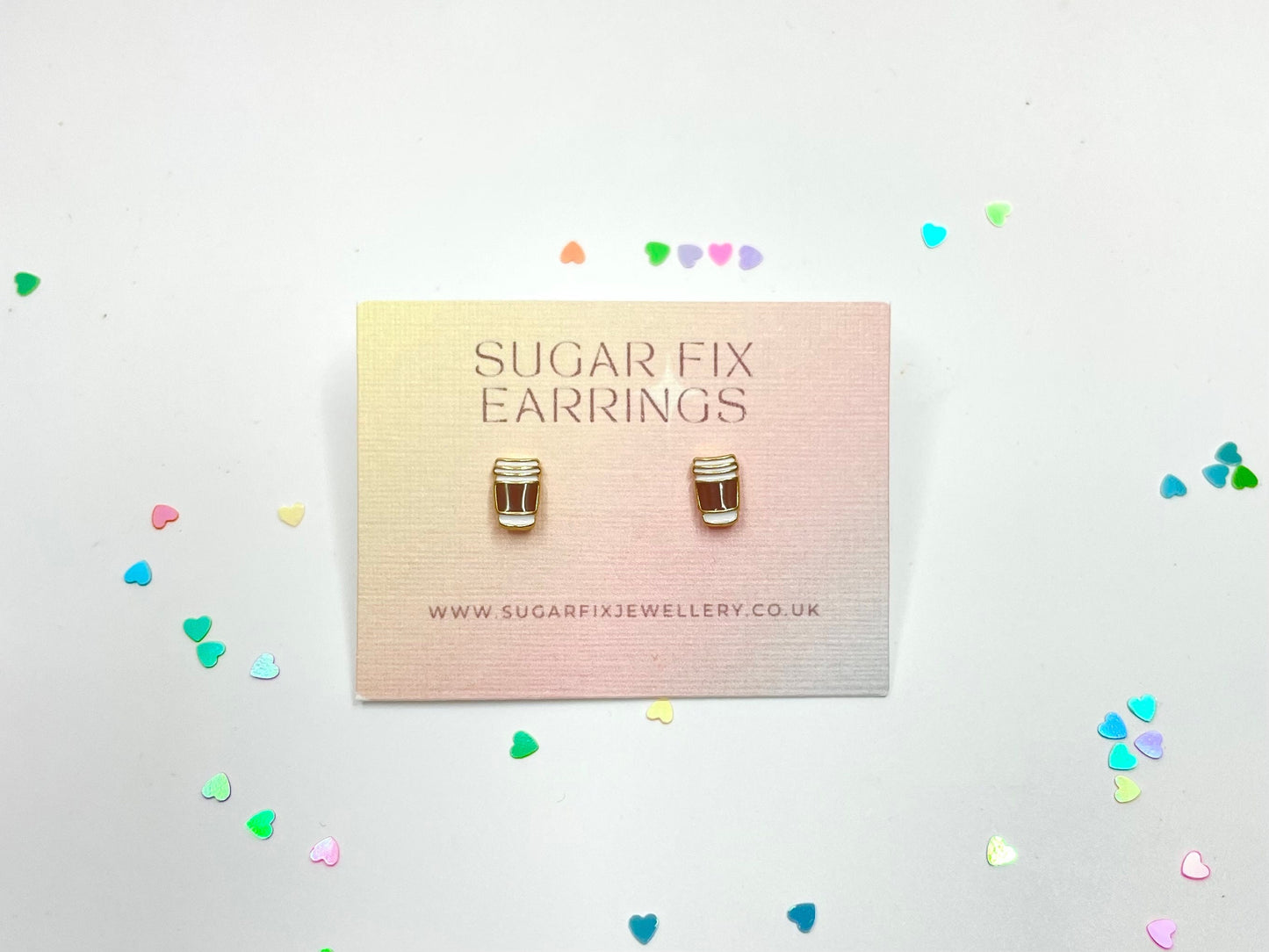 Tiny Coffee Hypoallergenic Earrings