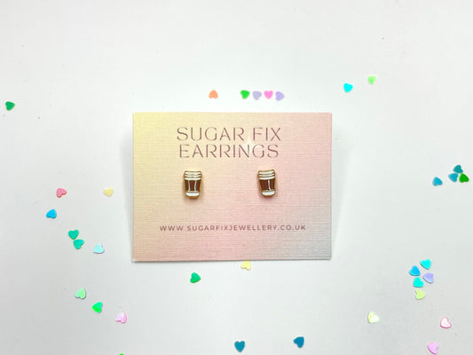Tiny Coffee Hypoallergenic Earrings