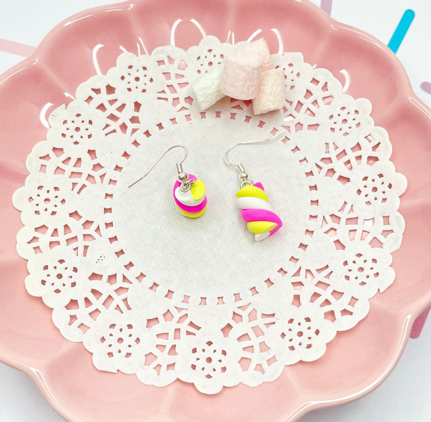 Sterling Silver Flump Marshmallow Earrings