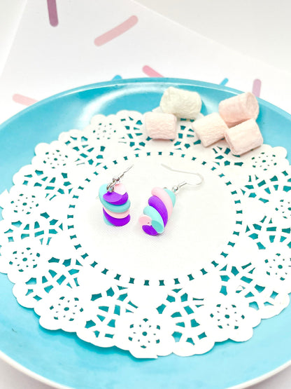 Sterling Silver Flump Marshmallow Drop Earrings