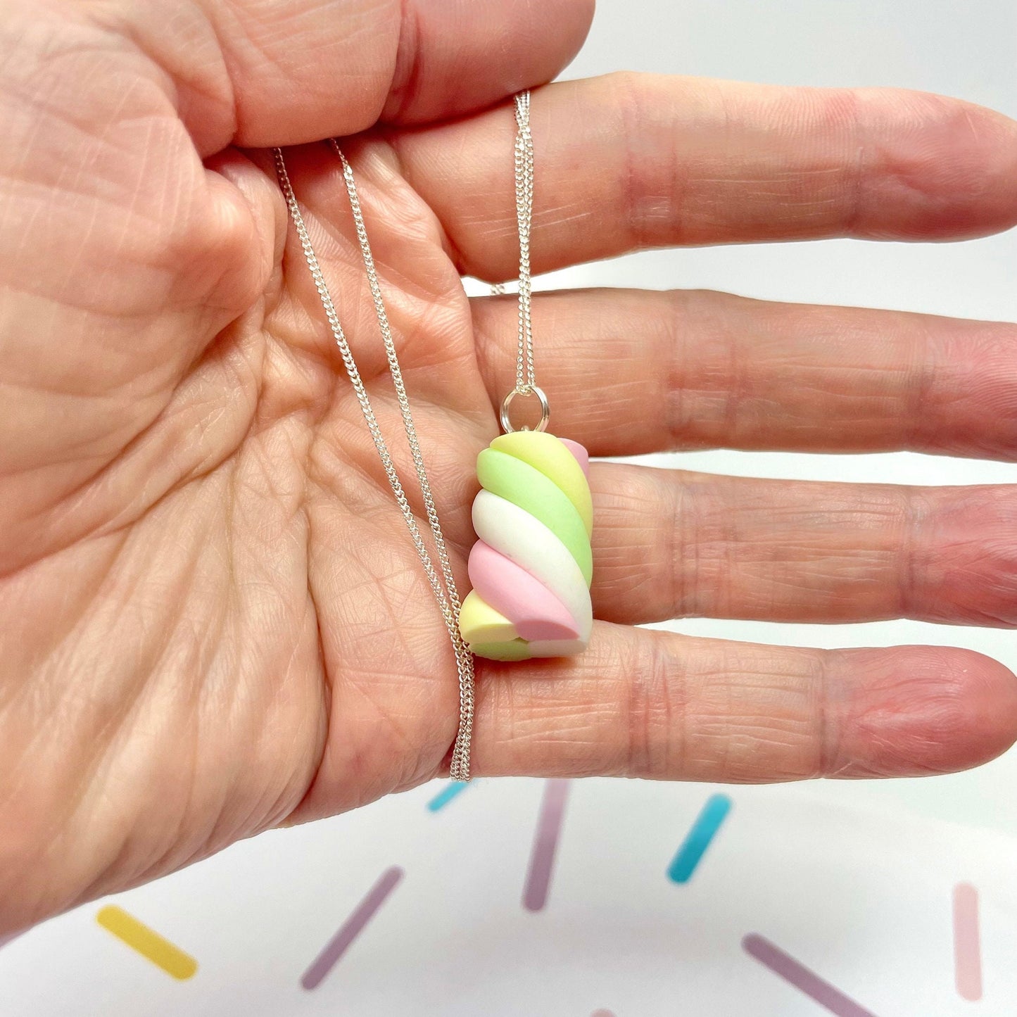 Sterling Silver Pastel Flump Necklace