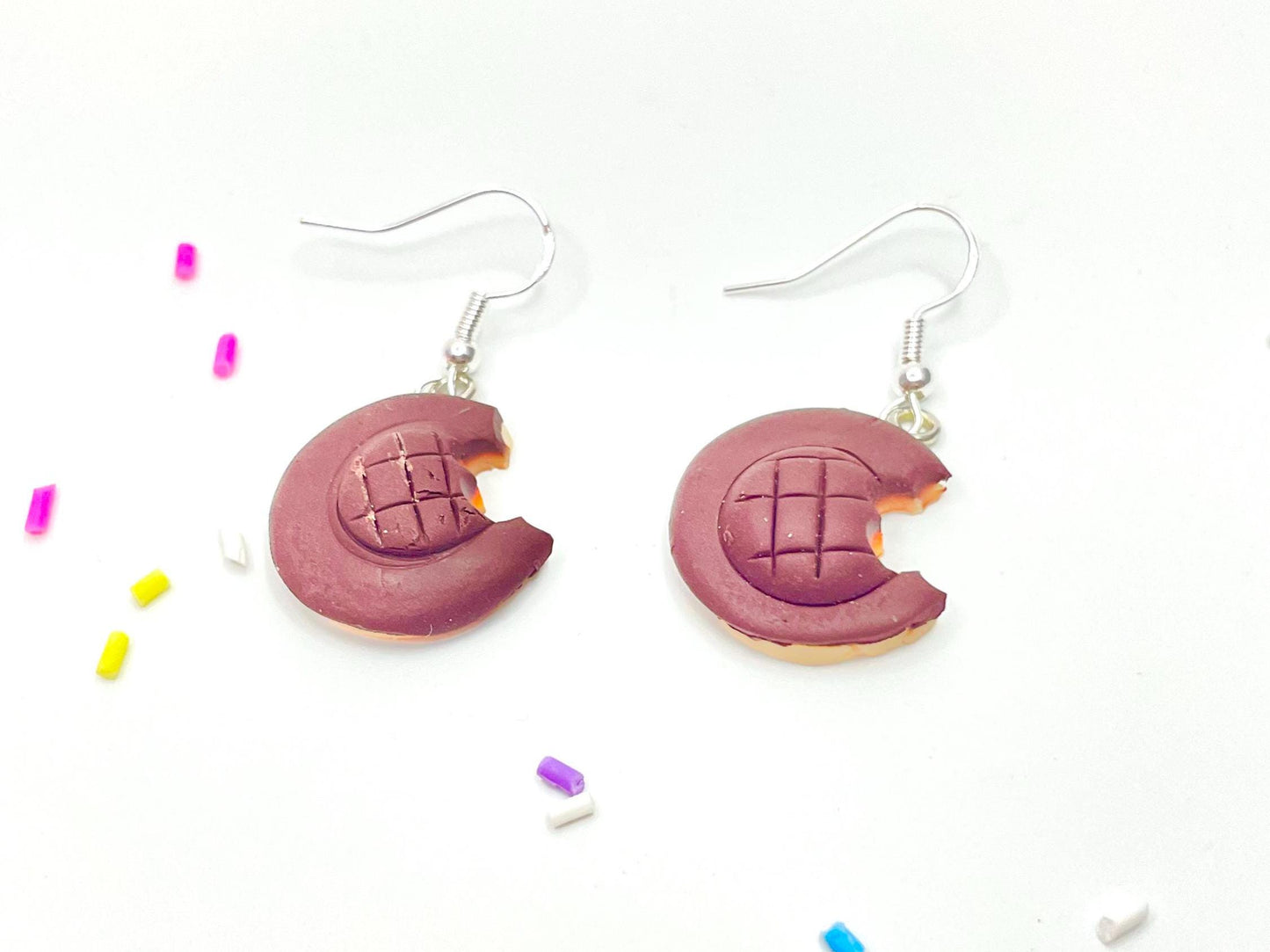Sterling Silver Jaffa Cake Earrings