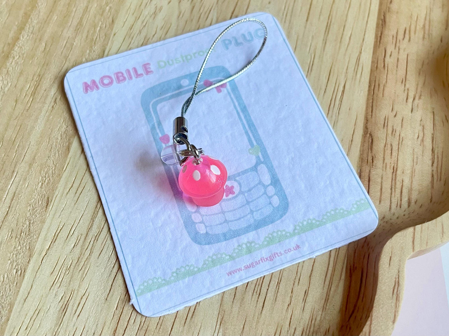 2-in-1 Toadstool Dust Plug Phone Charm