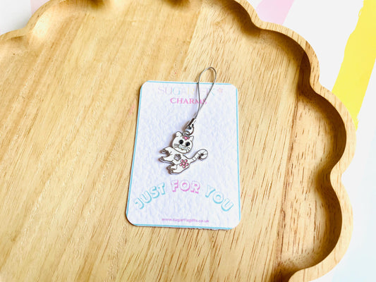 Diamanté Cat Phone Charm