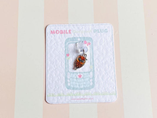 Glitter Owl Dust Cover Phone Charm
