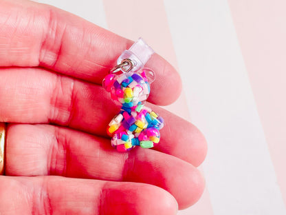 Teddy Bear Phone Plug Charm