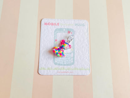 Teddy Bear Phone Plug Charm