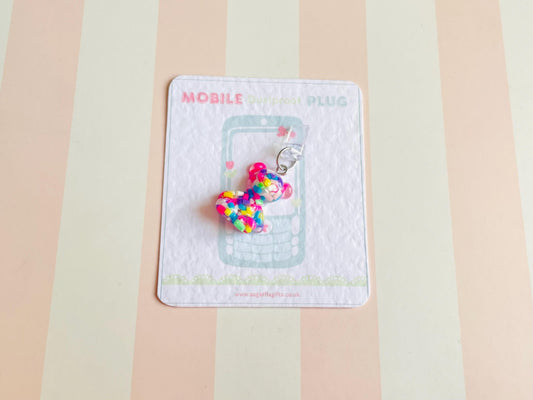 Teddy Bear Phone Plug Charm