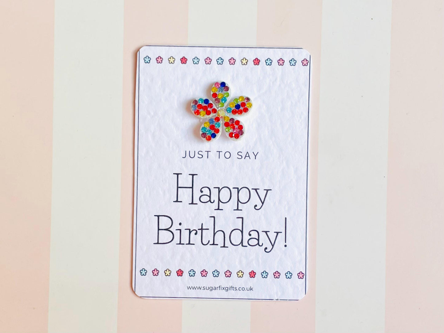Rhinestone Birthday Pocket Hug