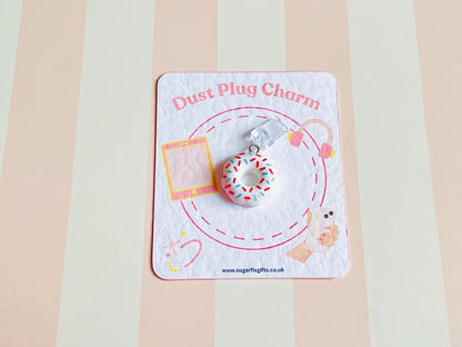 Doughnut Dust Plug Phone Charm