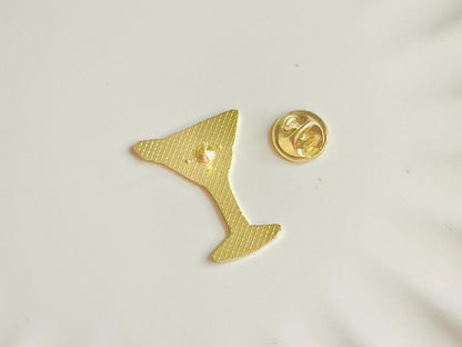Pink Cocktail Pin Badge