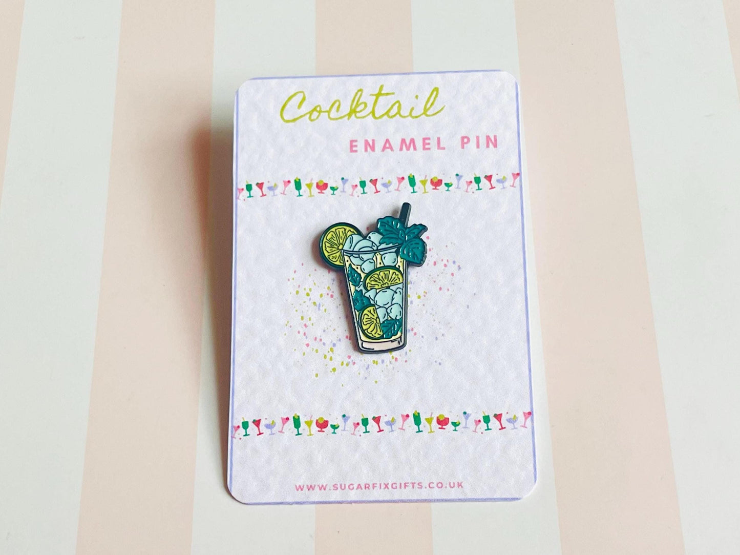 Mojito Cocktail Pin Badge