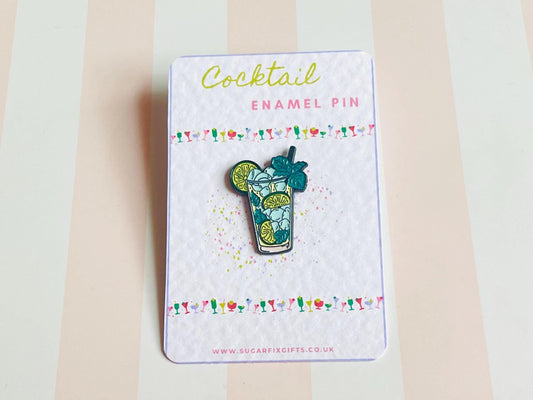 Mojito Cocktail Pin Badge