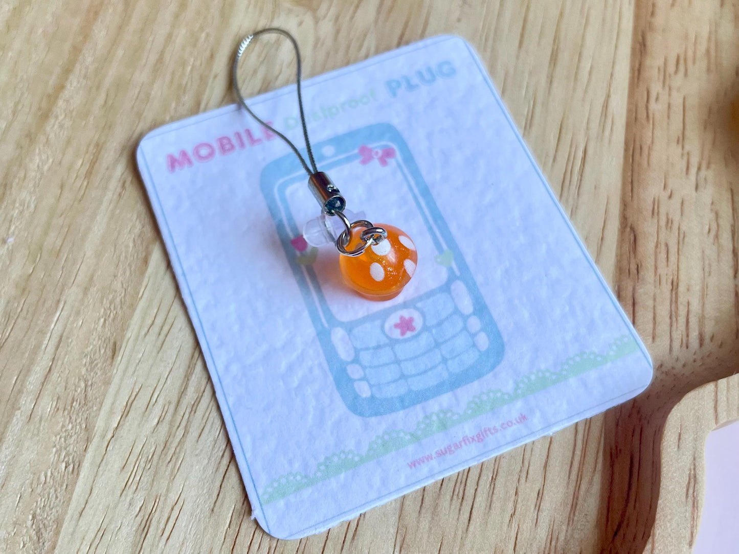 2-in-1 Toadstool Dust Plug Phone Charm