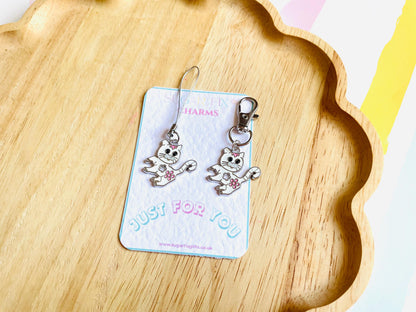 Diamanté Cat Phone Charm