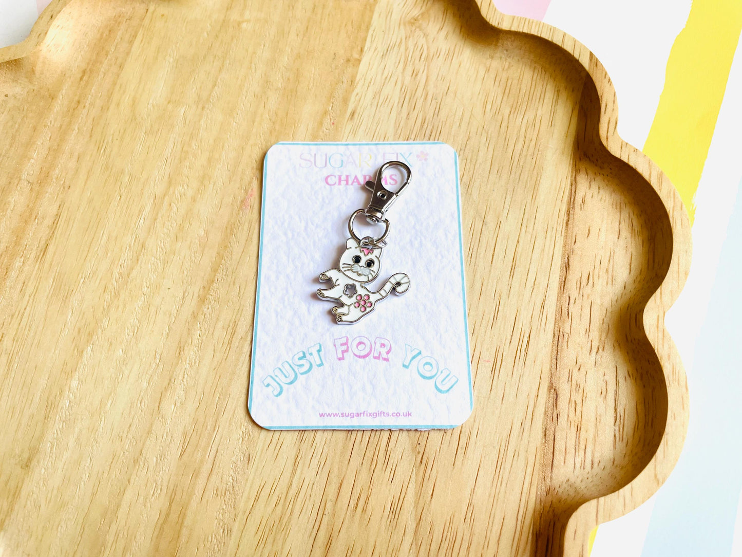 Diamanté Cat Phone Charm