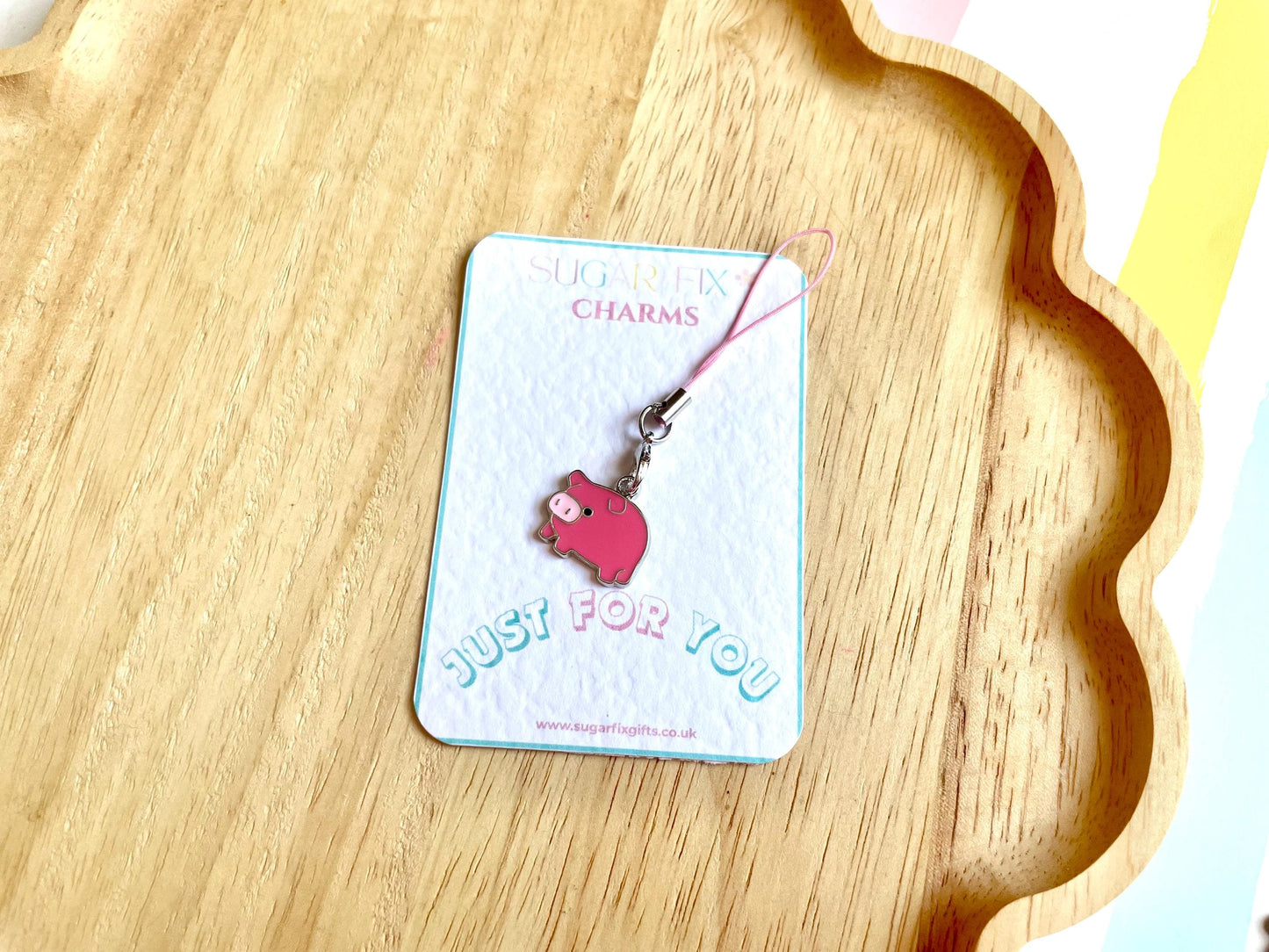Cute Pig Phone Charm