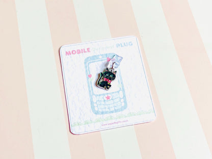 Glitter Cat Dust Plug Phone Charm