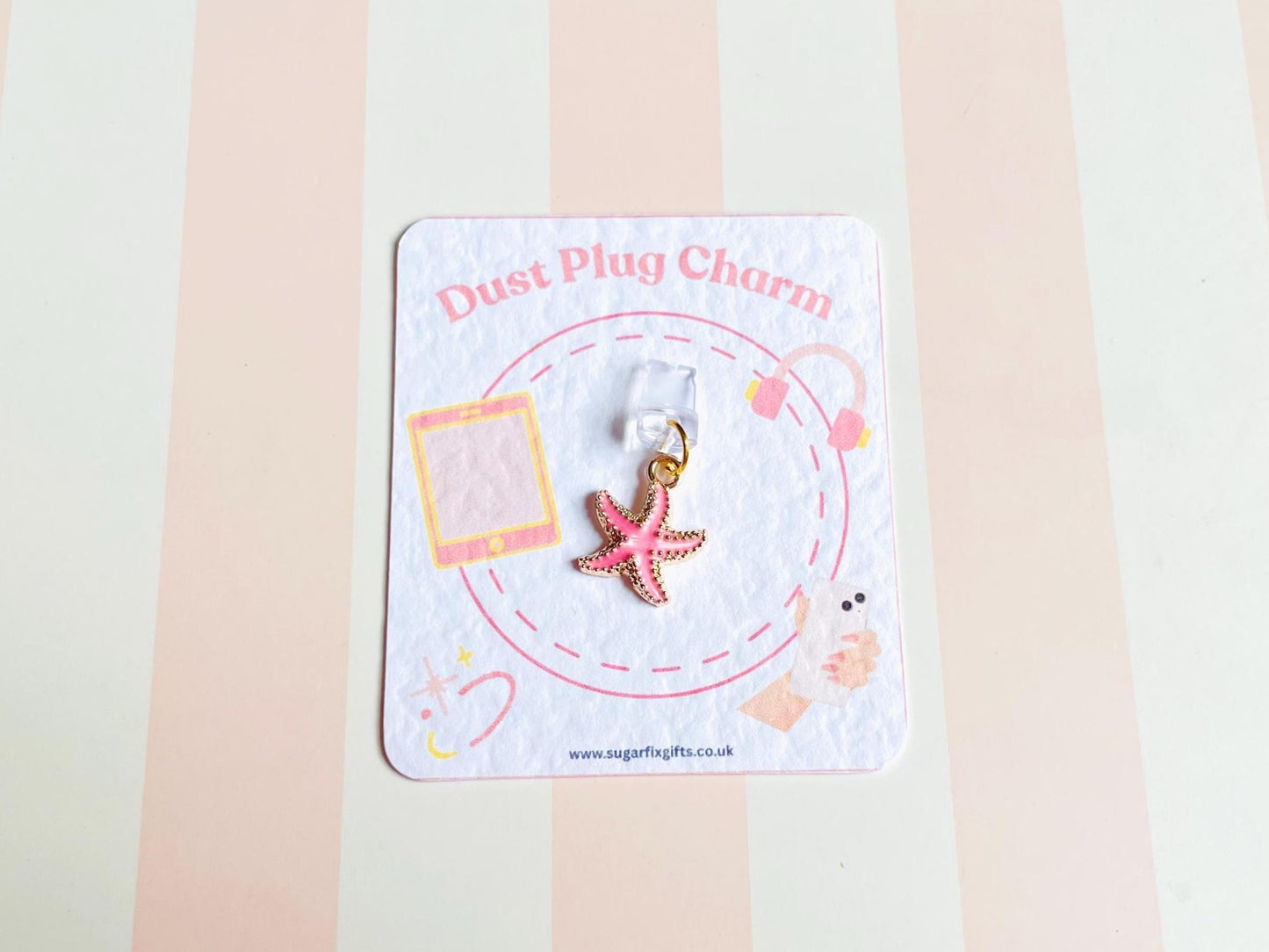 Starfish Dust Plug Phone Charm