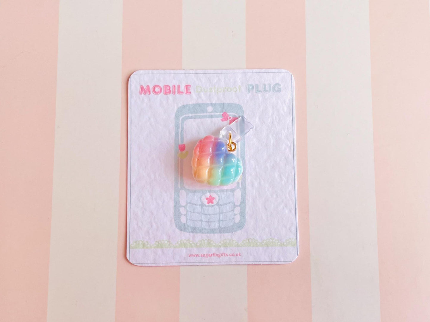 Ombré Heart Phone Plug Charm
