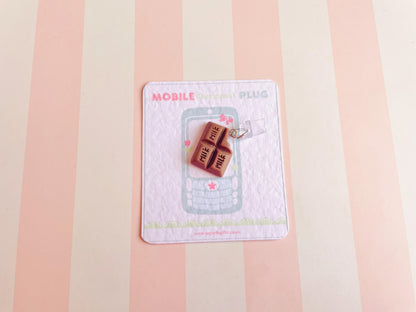 Chocolate Dust Plug Phone Charm