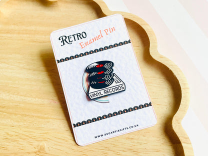 Vinyl Records Badge Pin