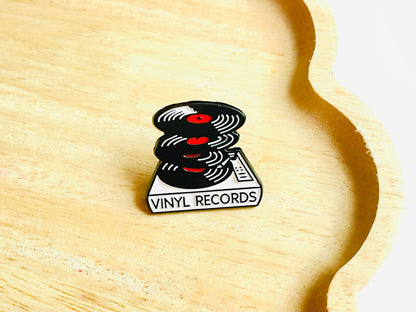 Vinyl Records Badge Pin