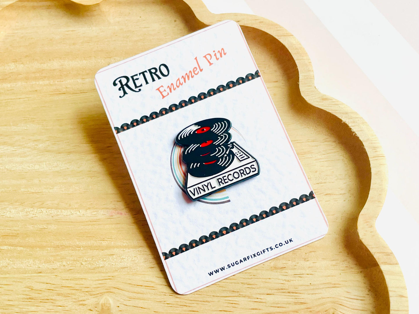 Vinyl Records Badge Pin