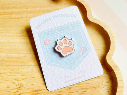 Cat Paw Enamel Pin Badge