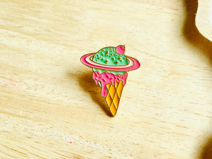 Funky Ice Cream Enamel Pin Badge