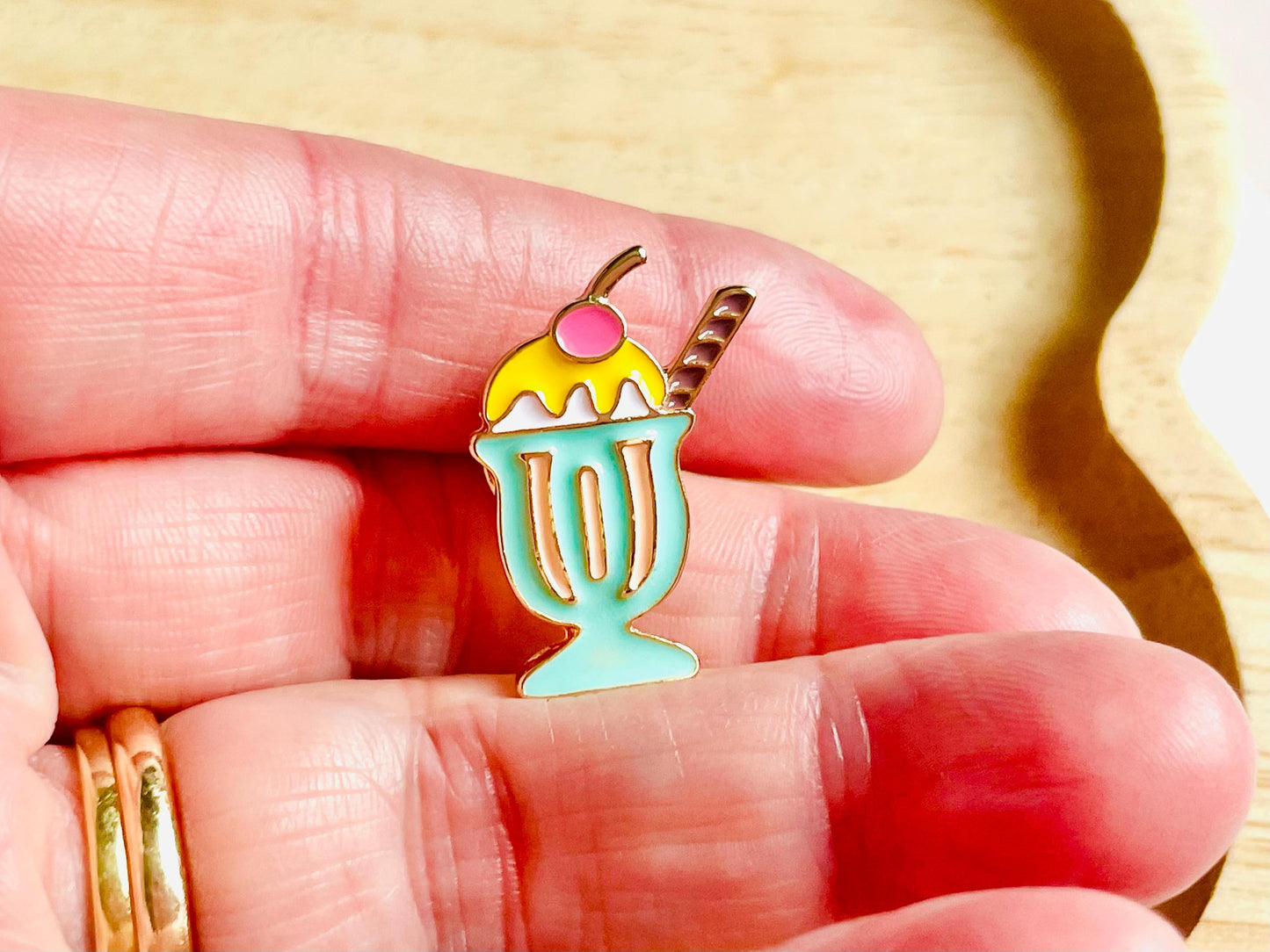 Milkshake Enamel Pin Badge