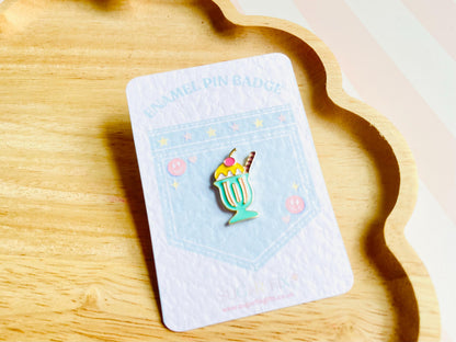Milkshake Enamel Pin Badge