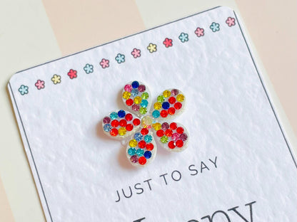 Rhinestone Birthday Pocket Hug