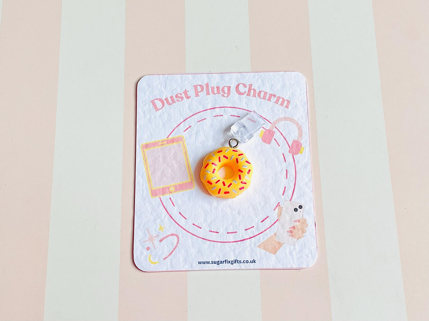 Doughnut Dust Plug Phone Charm
