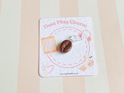 Coffee Bean Phone Plug Charm