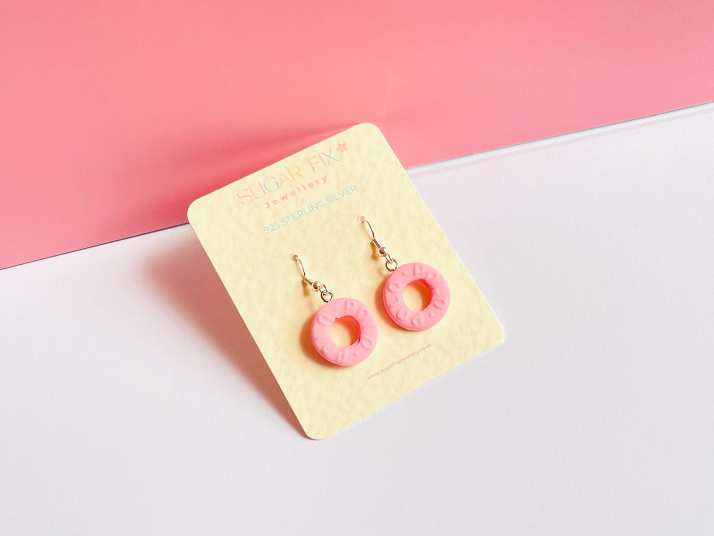 925 Pink Polo Earrings