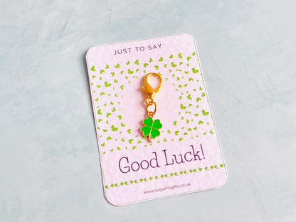 Shamrock Good Luck Pocket Hug Charm