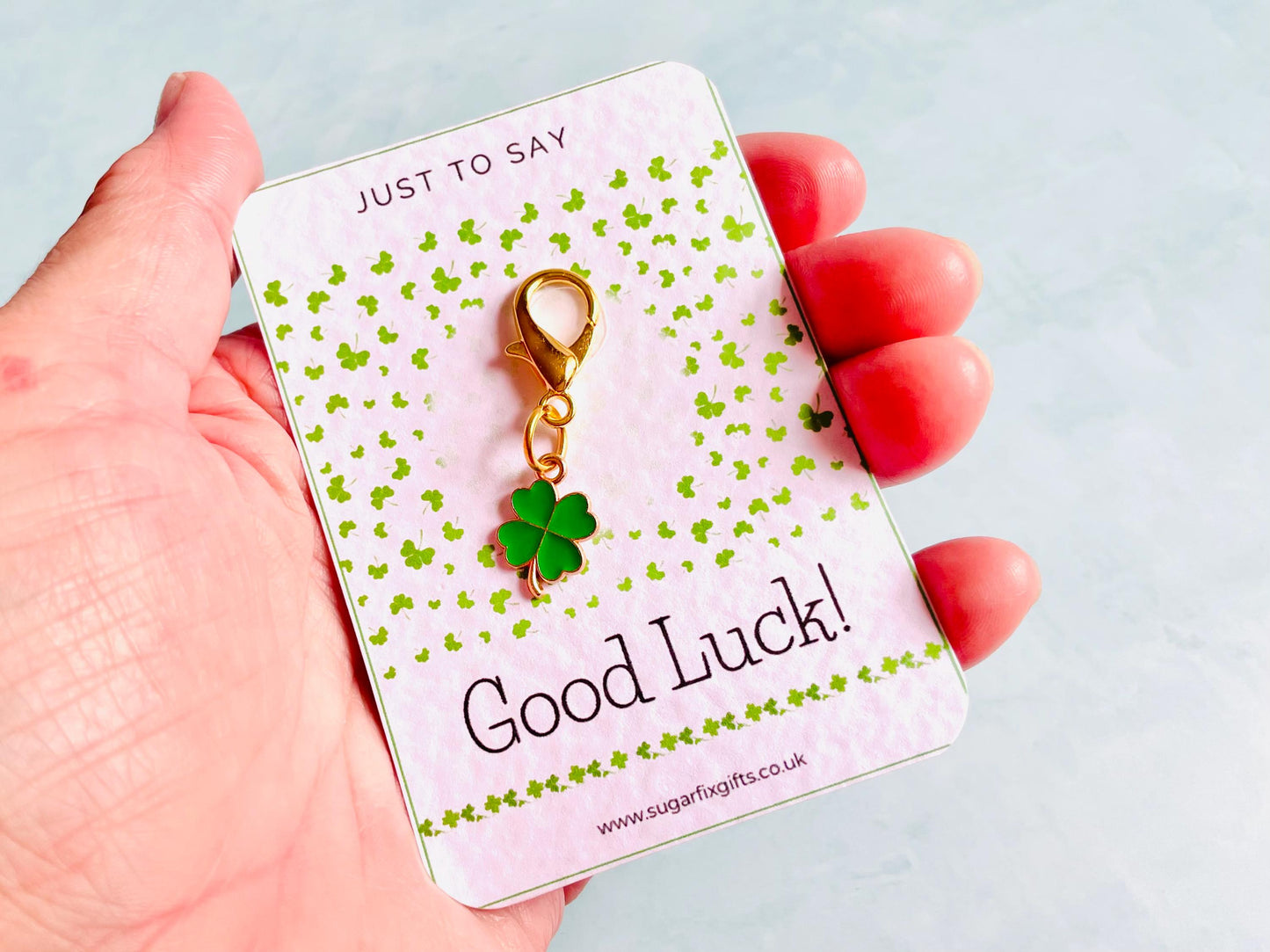 Shamrock Good Luck Pocket Hug Charm