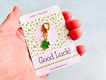 Shamrock Good Luck Pocket Hug Charm