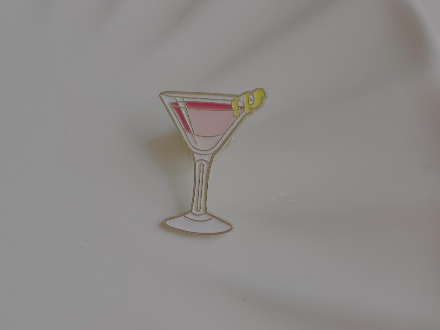 Pink Cocktail Pin Badge