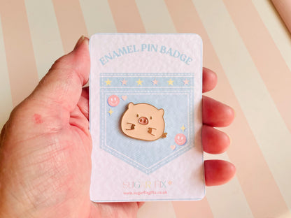 Cute Pig Pin Badge