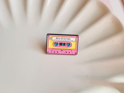 Vintage Cassette Tape Pin Badge