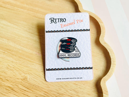 Vinyl Records Badge Pin