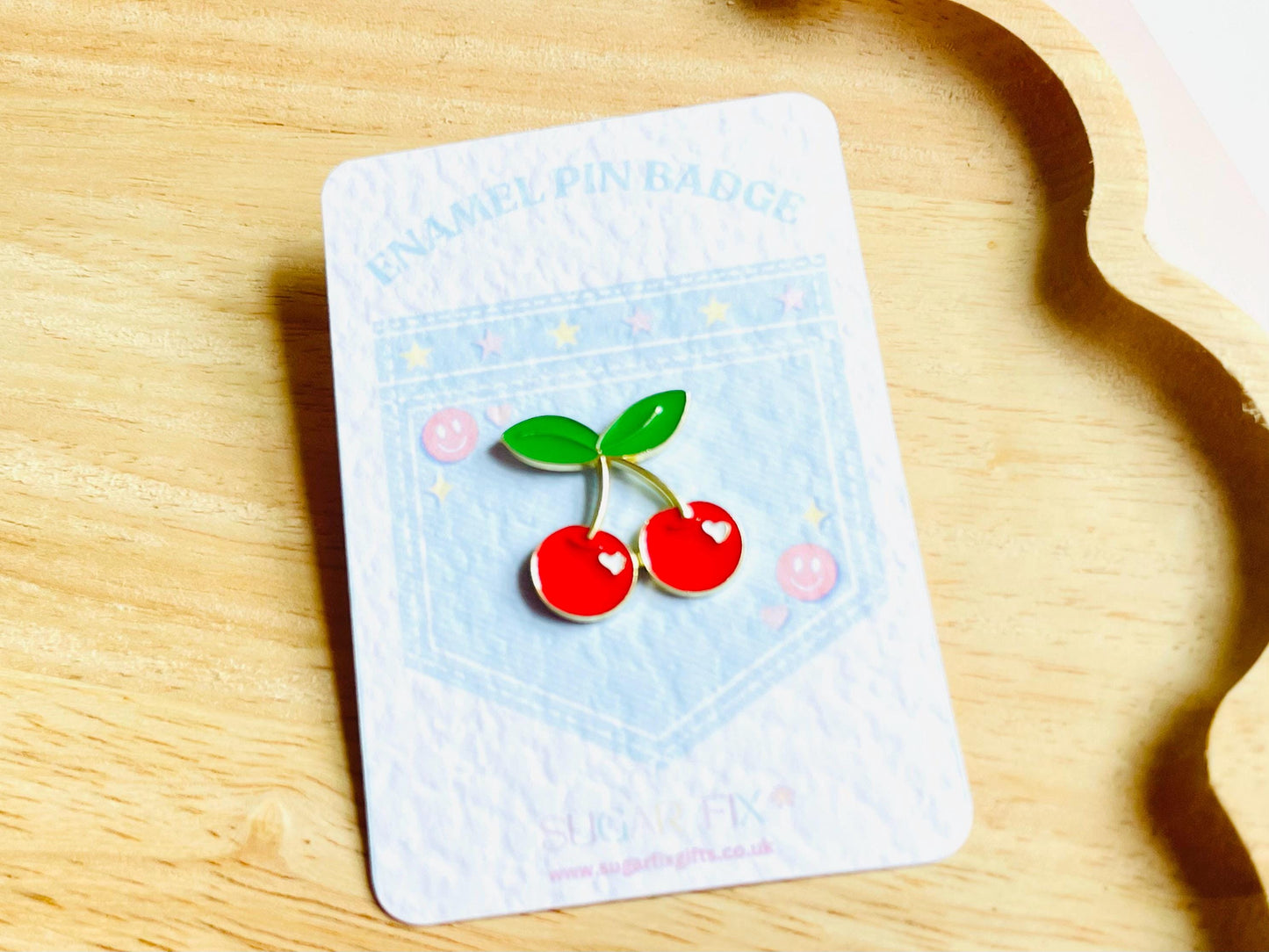 Cherry Enamel Pin Badge