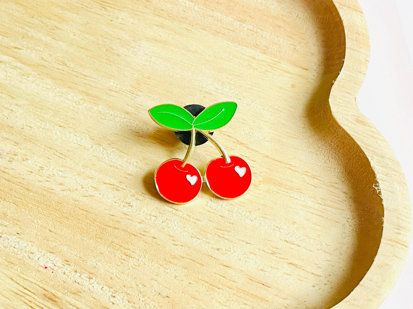 Cherry Enamel Pin Badge