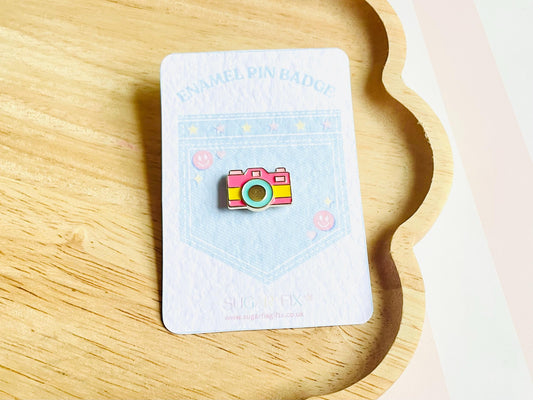Cute Camera Pin Badge