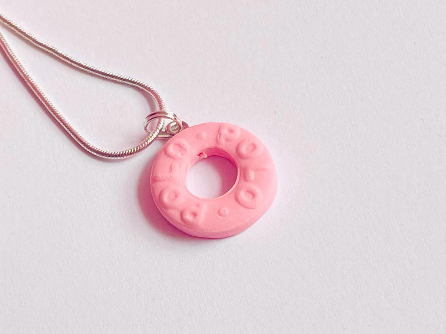 Pink Polo Pendant Necklace