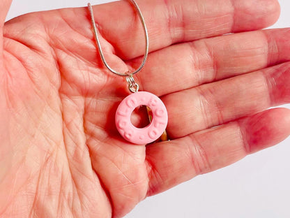 Pink Polo Pendant Necklace